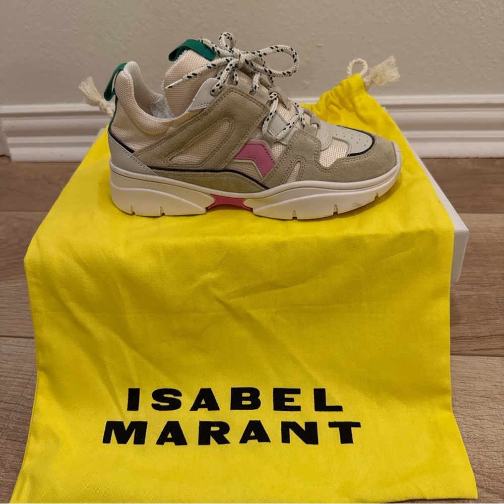 Isabel Marant Kindsay Multicolor- Beige and Pink; Women’s sneakers; Size 36